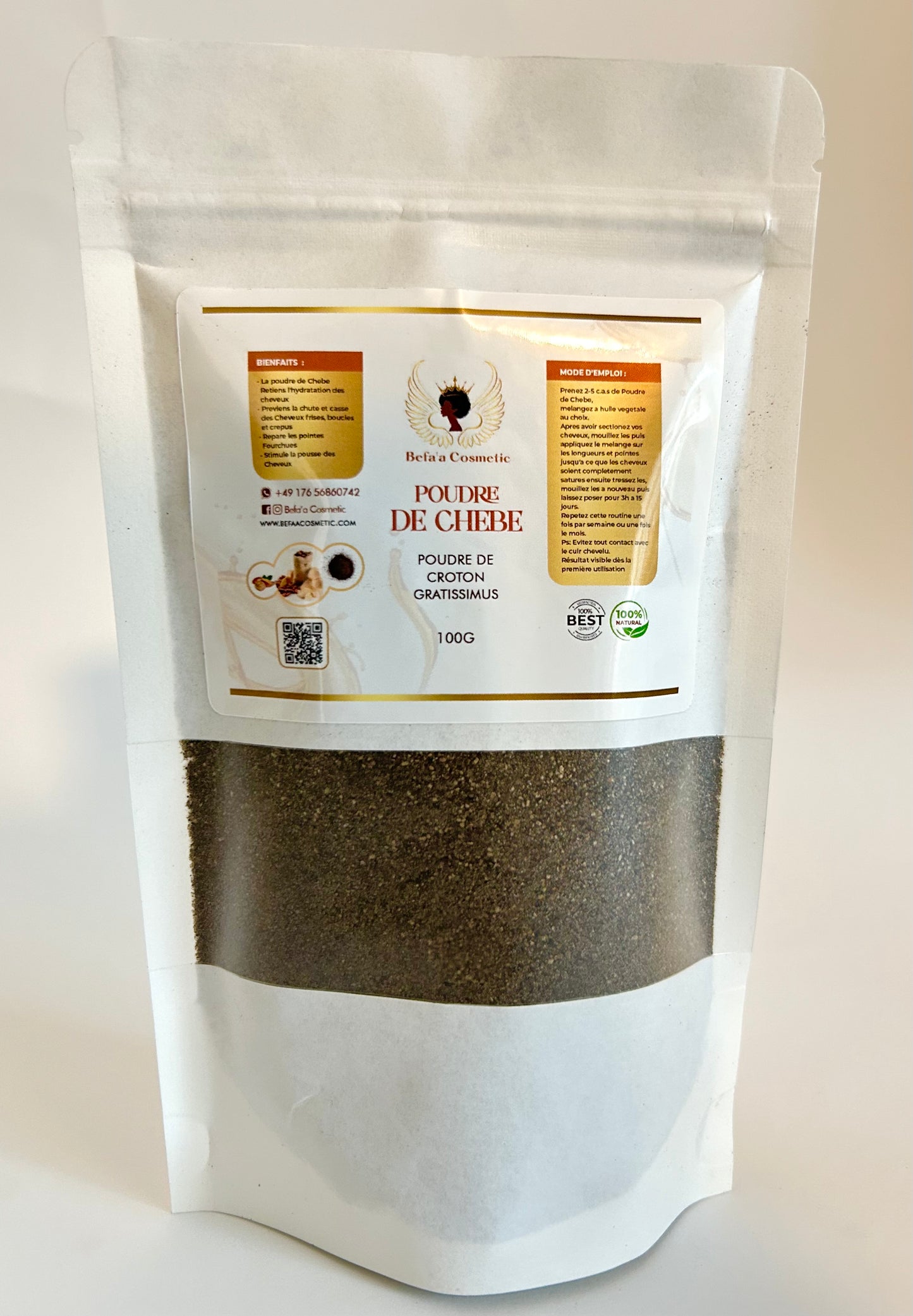 Gamme poudre et l'huile de chébé